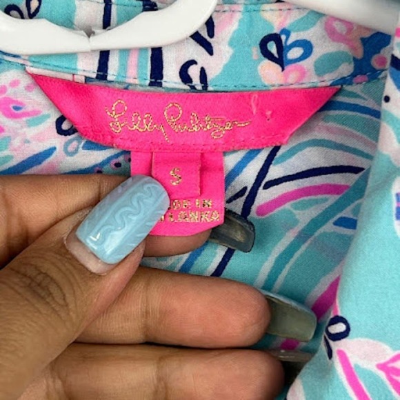 Lilly Pulitzer Natalie Shirtdress Cover-Up size small - Picture 8 of 9